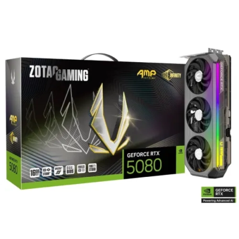 ZOTAC GAMING GeForce RTX 5080 AMP Extreme INFINITY 16GB GDDR7 GPU